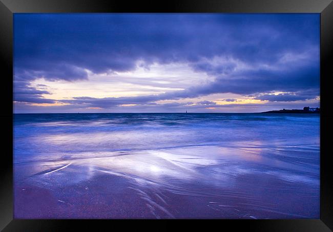 Sunset over Eile Beach Framed Print by Malcolm Smith