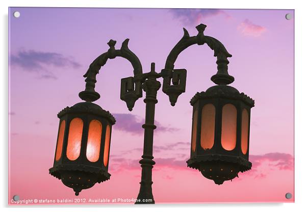 A characteristic lamp post in the city of Dahab at Acrylic by stefano baldini
