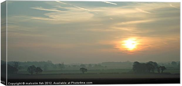 MISTY MORNING Canvas Print by malcolm fish