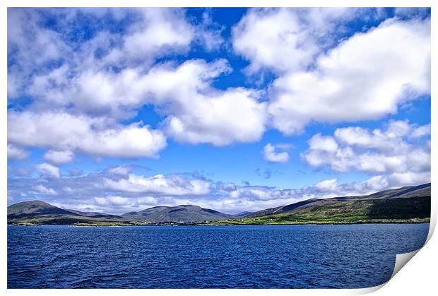 Ferry from Harris to Berneray Print by Jacqi Elmslie
