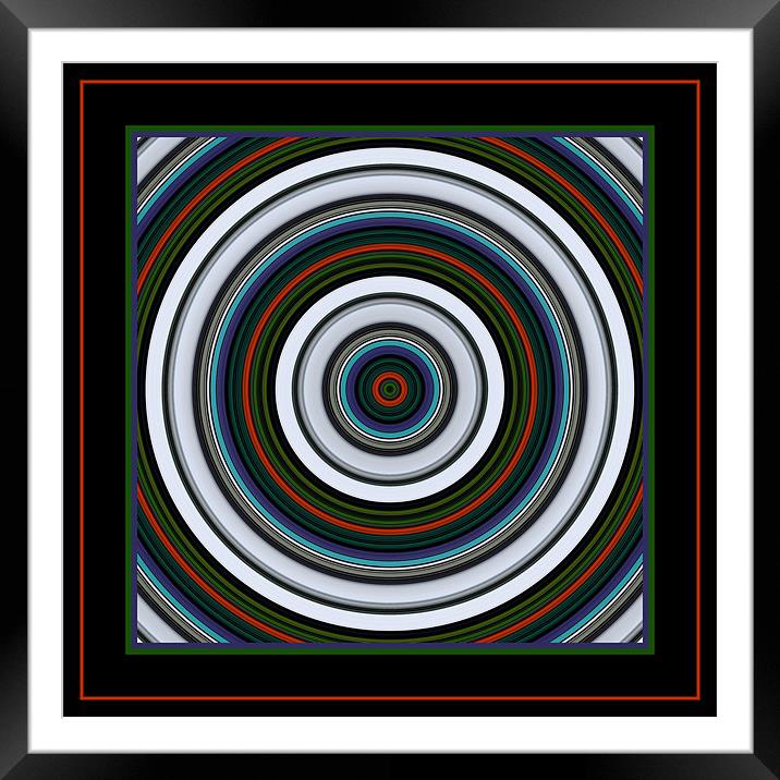target in a square Framed Mounted Print by Heather Newton