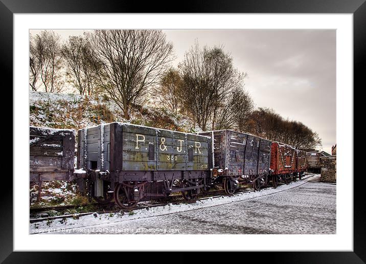 Old Train Wagons at Tanfield Railway Framed Mounted Print by Ray Pritchard