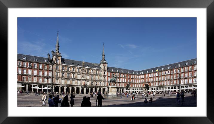 Plaza Mayor, Madrid Framed Mounted Print by Tom Gomez