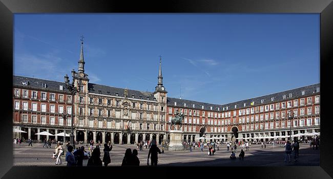 Plaza Mayor, Madrid Framed Print by Tom Gomez