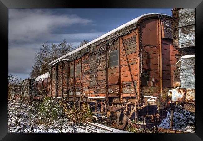 Old Train Wagons at Tanfield Railway Framed Print by Ray Pritchard