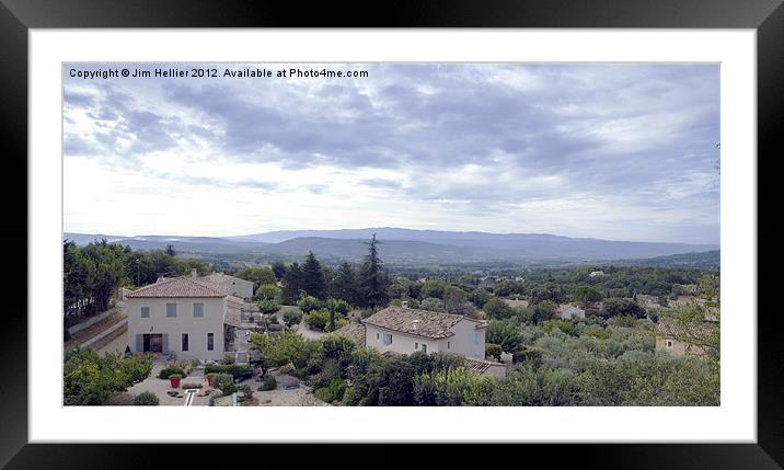 Petit Luberon Framed Mounted Print by Jim Hellier