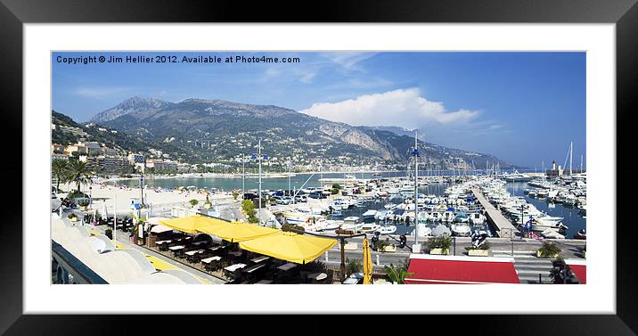 Menton Cot D Azur Framed Mounted Print by Jim Hellier