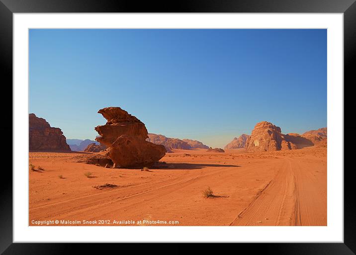 Wadi Rum in Jordan Framed Mounted Print by Malcolm Snook