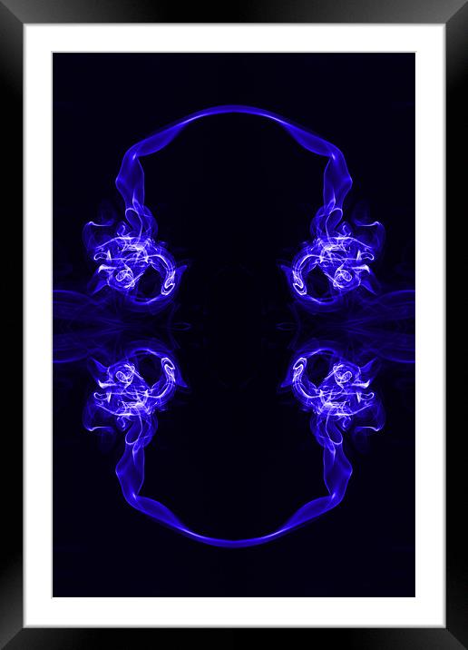 Blue Headphones Framed Mounted Print by Steve Purnell