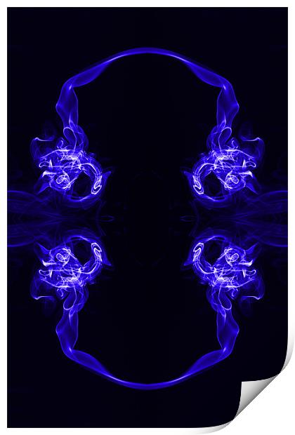 Blue Headphones Print by Steve Purnell