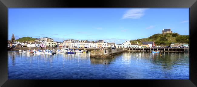 Ilfracombe Harbour Panoramic Framed Print by Mike Gorton