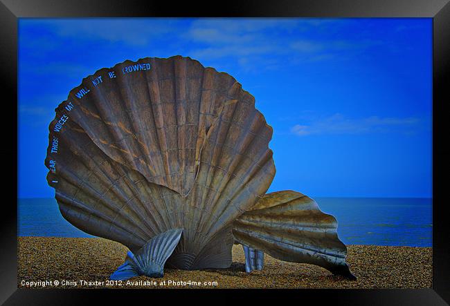 Aldeburgh The Scallop Framed Print by Chris Thaxter