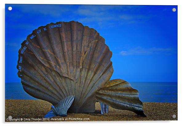 Aldeburgh The Scallop Acrylic by Chris Thaxter