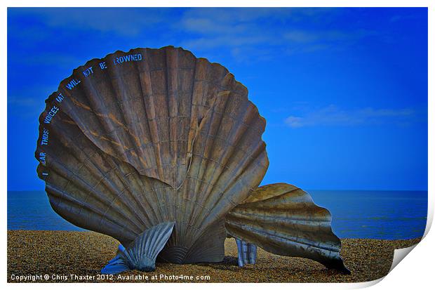Aldeburgh The Scallop Print by Chris Thaxter