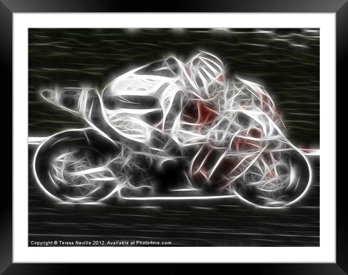 Ghost Bike Framed Mounted Print by Teresa Neville