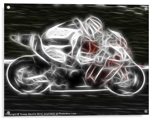 Ghost Bike Acrylic by Teresa Neville