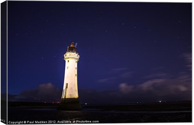 Perch Rock Lighthouse New Brighton Canvas Print by Paul Madden