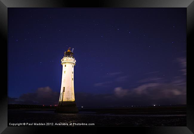 Perch Rock Lighthouse New Brighton Framed Print by Paul Madden