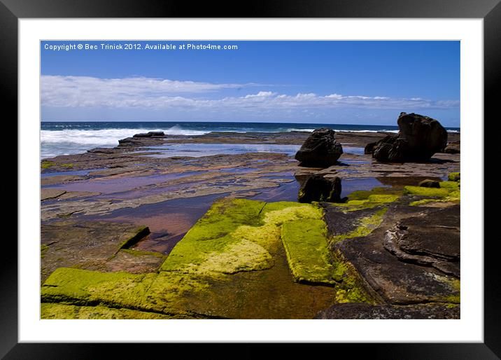 Rock frontage Framed Mounted Print by Bec Trinick