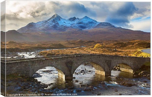 Sigachan Bridge, Skye Canvas Print by Paul Appleby