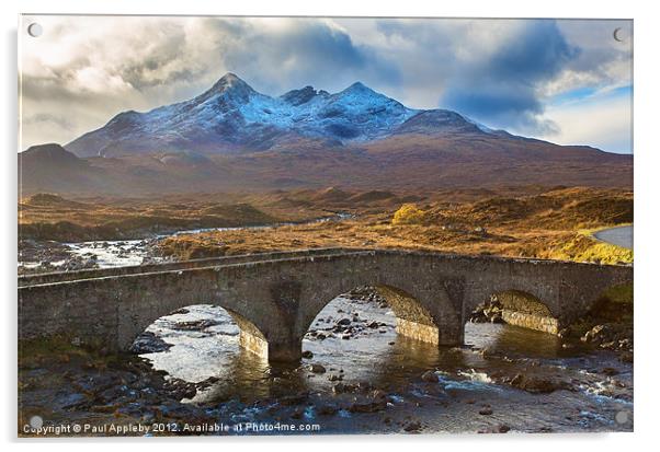 Sigachan Bridge, Skye Acrylic by Paul Appleby