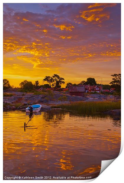 Summer sunset by the sea Print by Kathleen Smith (kbhsphoto)