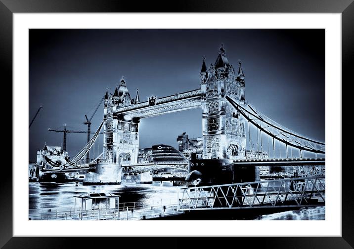 Tower Bridge art Framed Mounted Print by David Pyatt