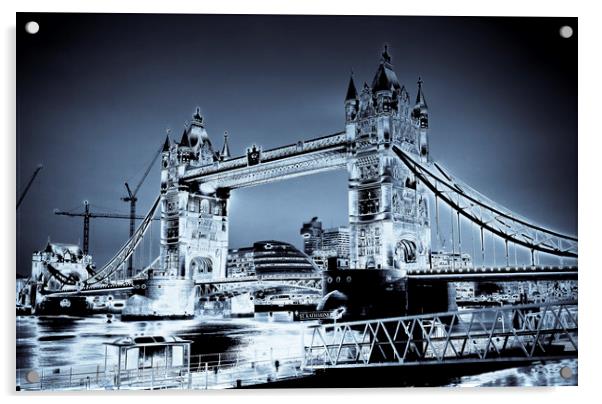 Tower Bridge art Acrylic by David Pyatt