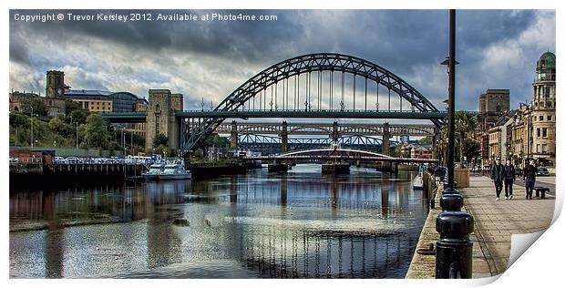 Along The Quayside Print by Trevor Kersley RIP