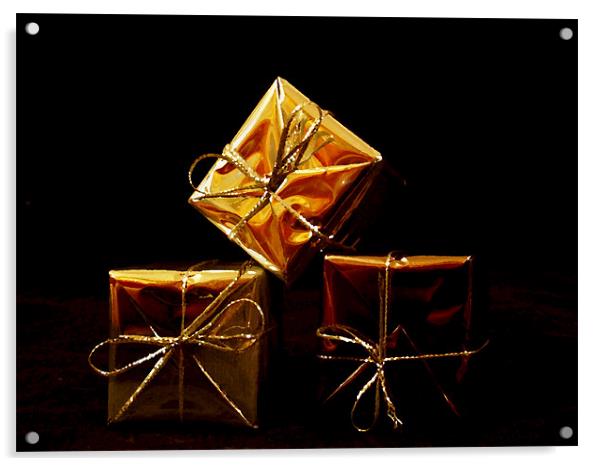 Golden Presents Acrylic by Bristol Canvas by Matt Sibtho