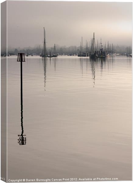 Tall Mast Reflections Canvas Print by Darren Burroughs