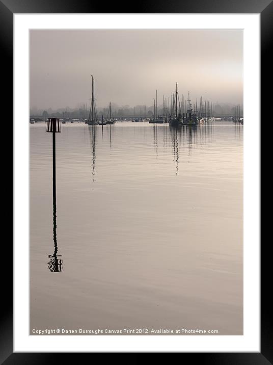 Tall Mast Reflections Framed Mounted Print by Darren Burroughs