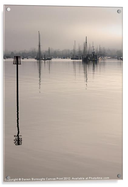 Tall Mast Reflections Acrylic by Darren Burroughs