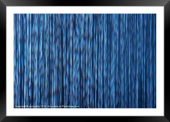 Rain Room Abstract Framed Mounted Print by paul petty