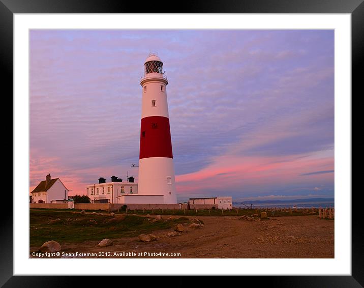 Illuminating the Beauty of Portland Bill Lighthous Framed Mounted Print by Sean Foreman