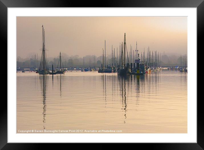 Tall Masts at Sunrise Framed Mounted Print by Darren Burroughs