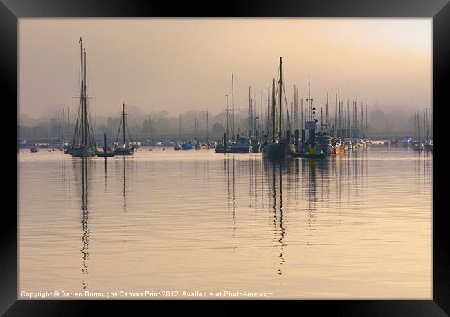 Tall Masts at Sunrise Framed Print by Darren Burroughs