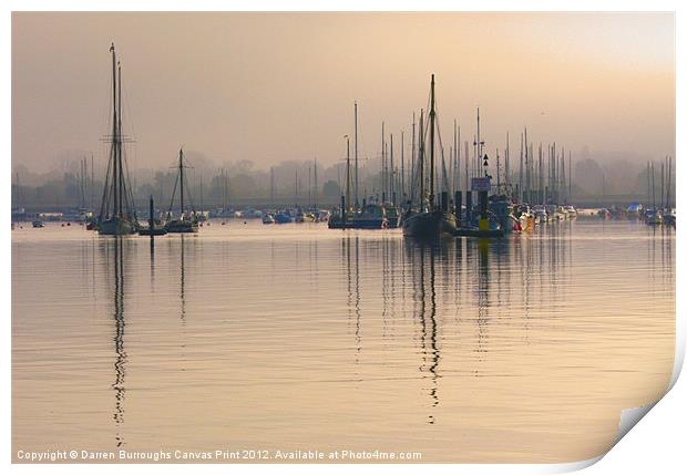 Tall Masts at Sunrise Print by Darren Burroughs