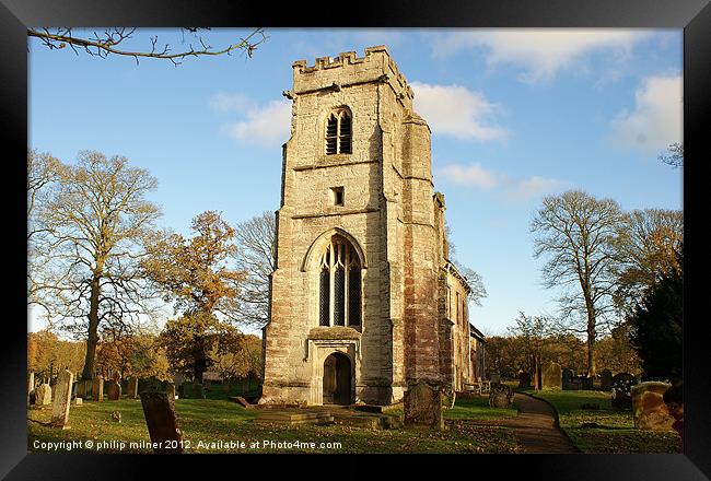 St Michael's Church Baddersley Clinton Framed Print by philip milner