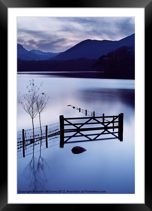 Evening at Derwent Water Framed Mounted Print by Martin Williams