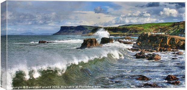 Unforgettable Ballycastle panorama Canvas Print by David McFarland