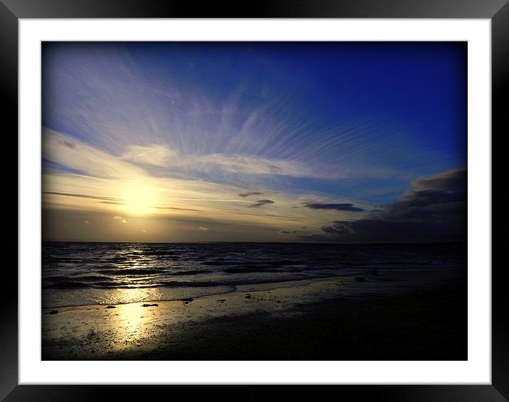 Winters Sunset Framed Mounted Print by Laura McGlinn Photog