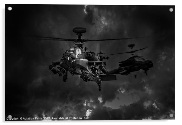Apache Storm Black and White Acrylic by Oxon Images