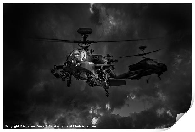 Apache Storm Black and White Print by Oxon Images