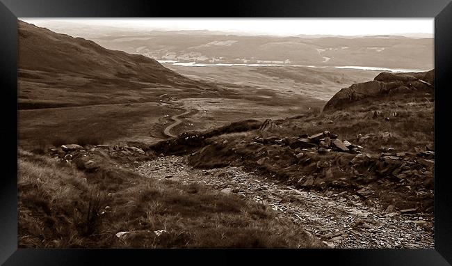 Walna Scar Road Framed Print by Andrew Rotherham
