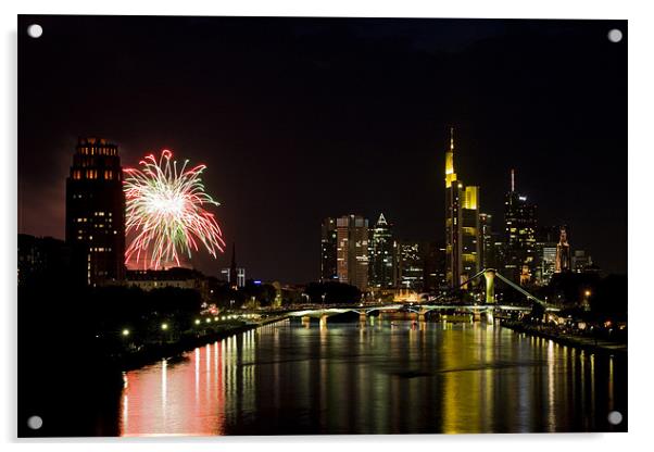 Frankfurt Fireworks Acrylic by Thomas Schaeffer