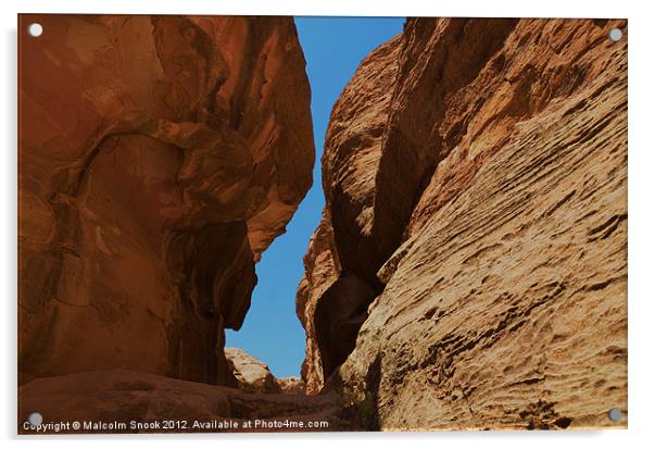 Desert Canyon Acrylic by Malcolm Snook