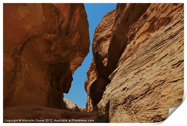 Desert Canyon Print by Malcolm Snook