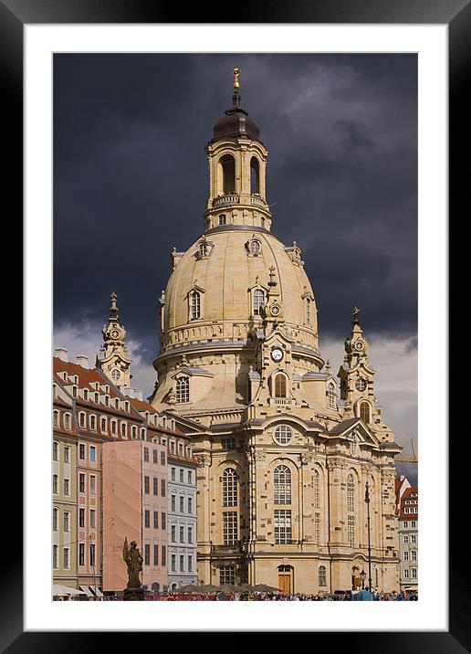 Frauenkirche Dresden Framed Mounted Print by Thomas Schaeffer