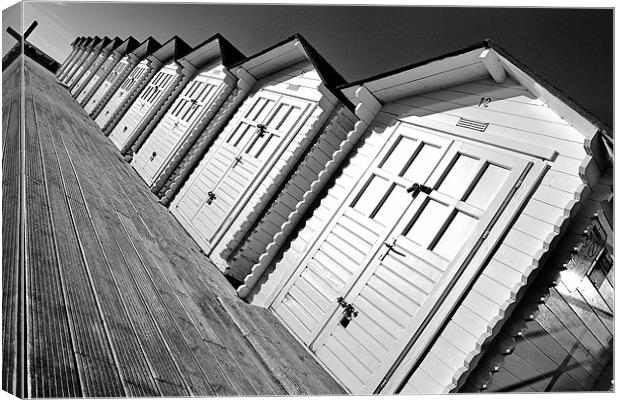 Eastbourne Beach Huts Canvas Print by Phil Clements